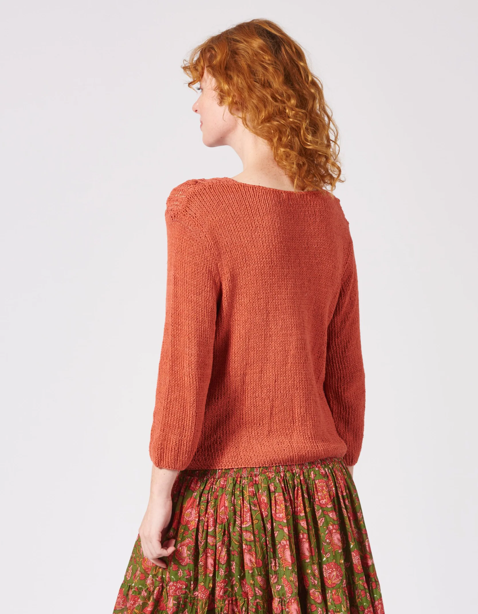 Handstrick-Pullover Angela aus Bio-Baumwolle