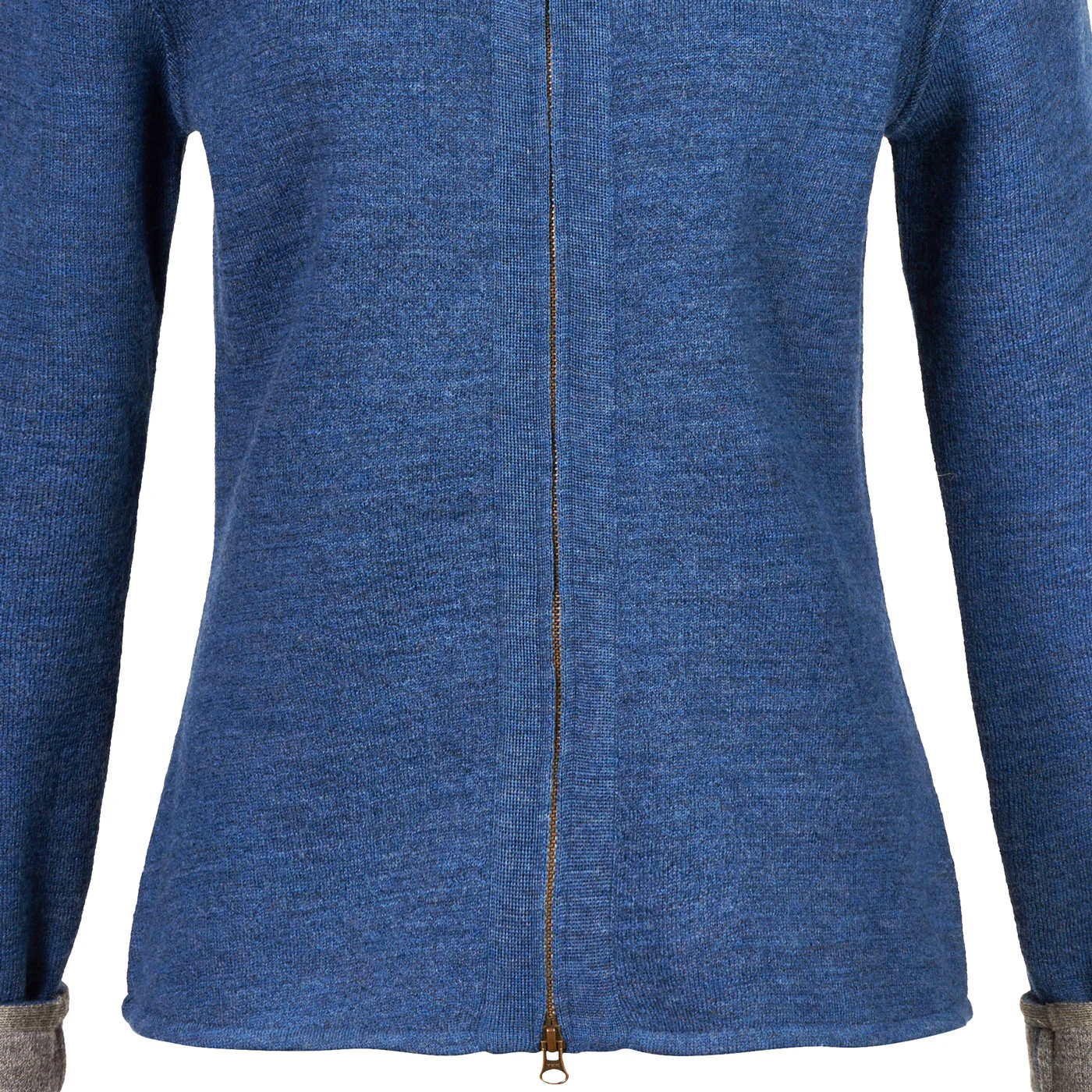 Damen Kapuzenjacke mit Doppelreiverschluss aus reiner Merinowolle