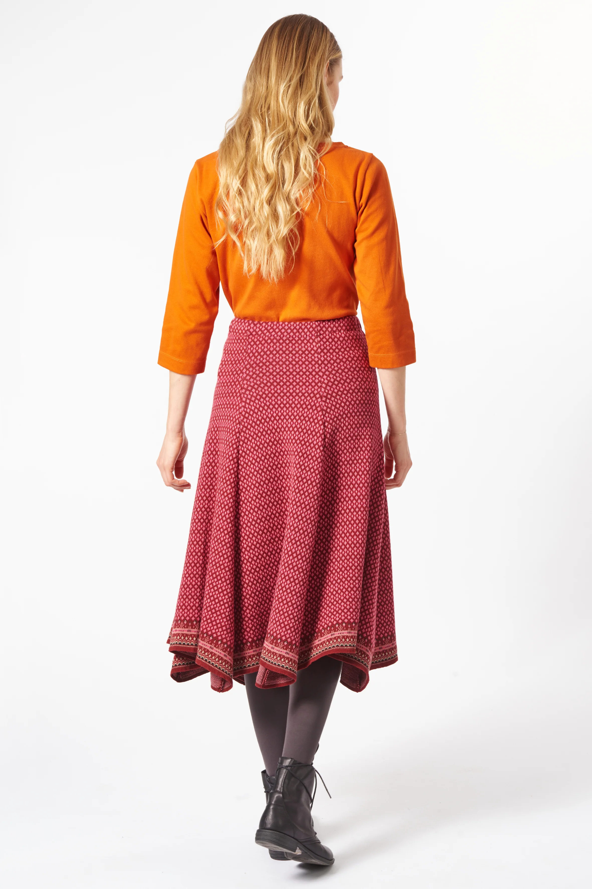 Jacquard-Strickrock aus reiner Bio-Baumwolle