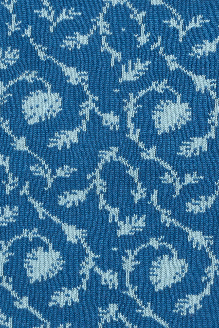 Jacquard-Rock aus reiner Bio-Baumwolle mit Rankenmuster