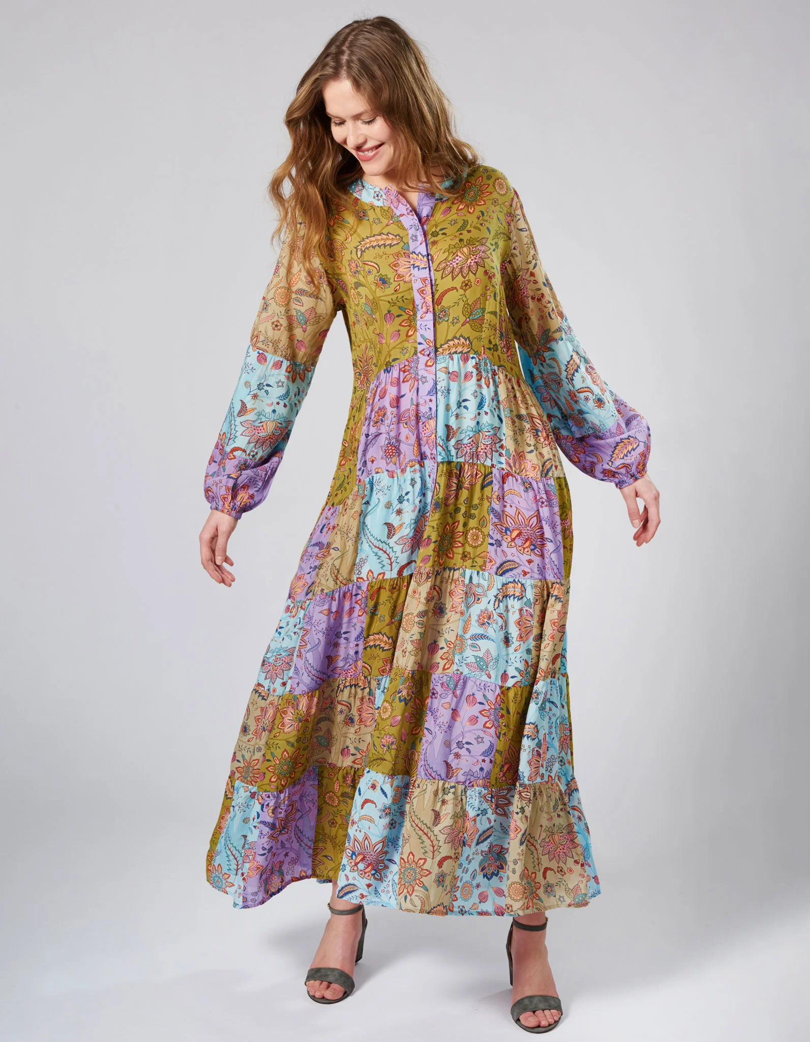 Boho-Kleid Annily mit floralem Muster