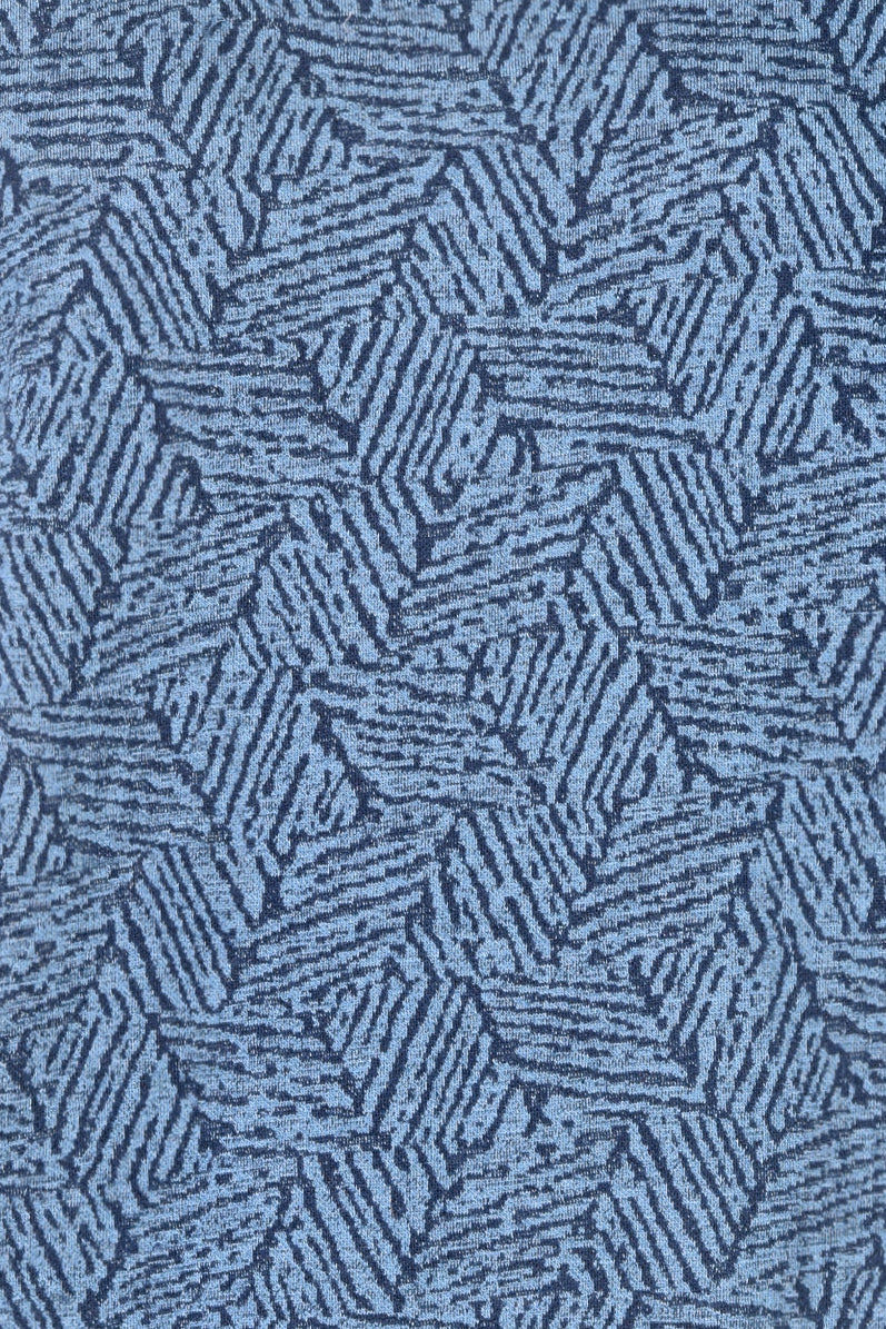 Blaues Kapuzen-Sweatshirt aus Bio-Baumwoll-Jacquard