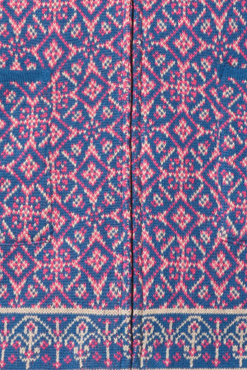 Kapuzenjacke im Jacquard-Design aus Bio-Baumwolle