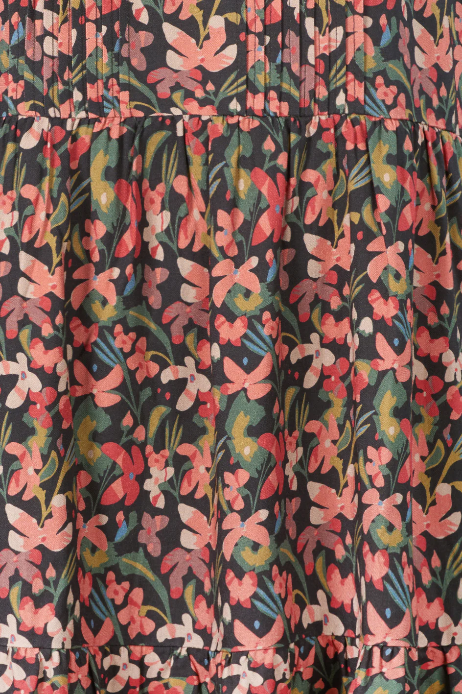 Midikleid aus EcoVero Viskose mit durchgehendem Allover-Print