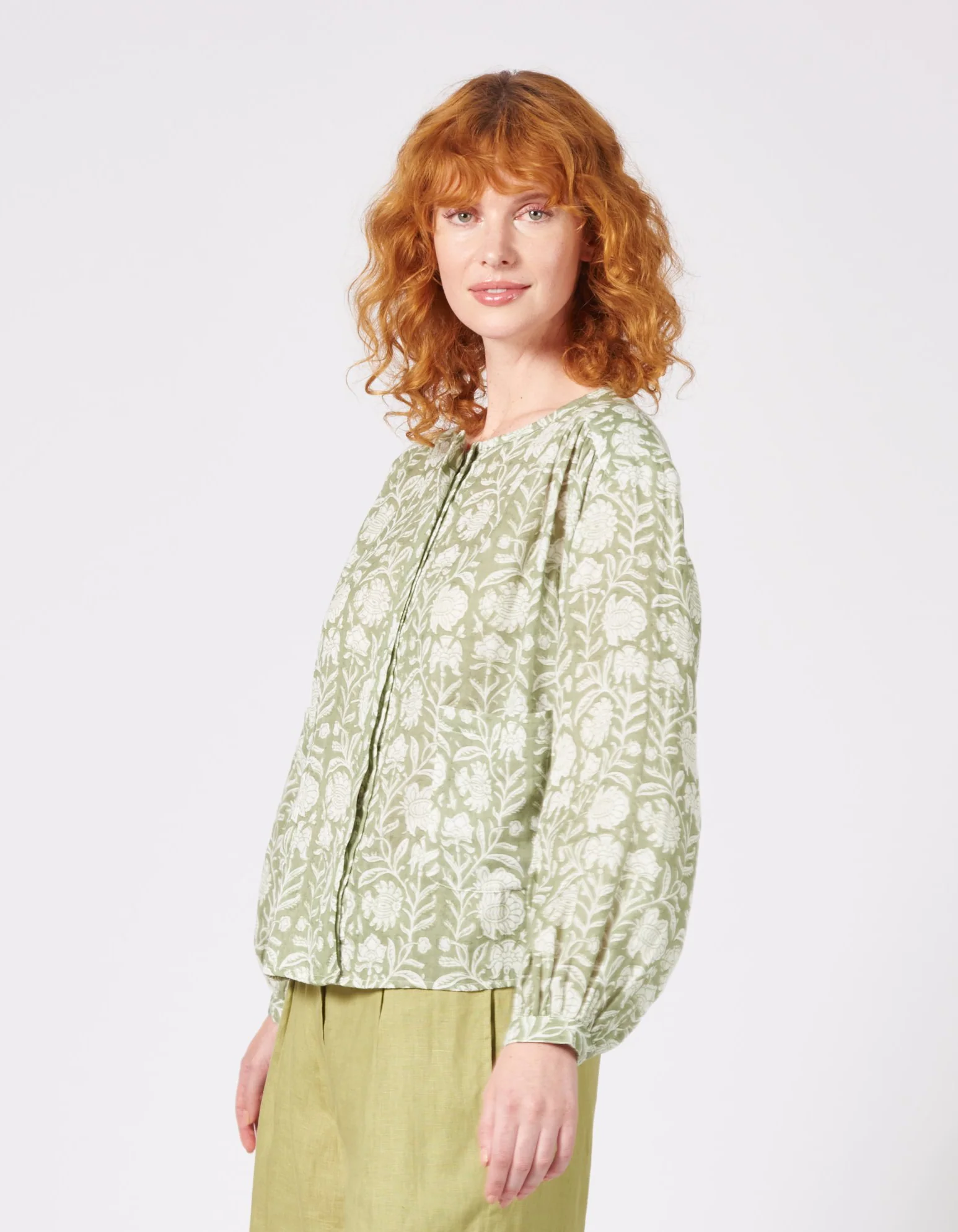 Leichte Sommerjacke bedruckt aus Bio-Baumwolle