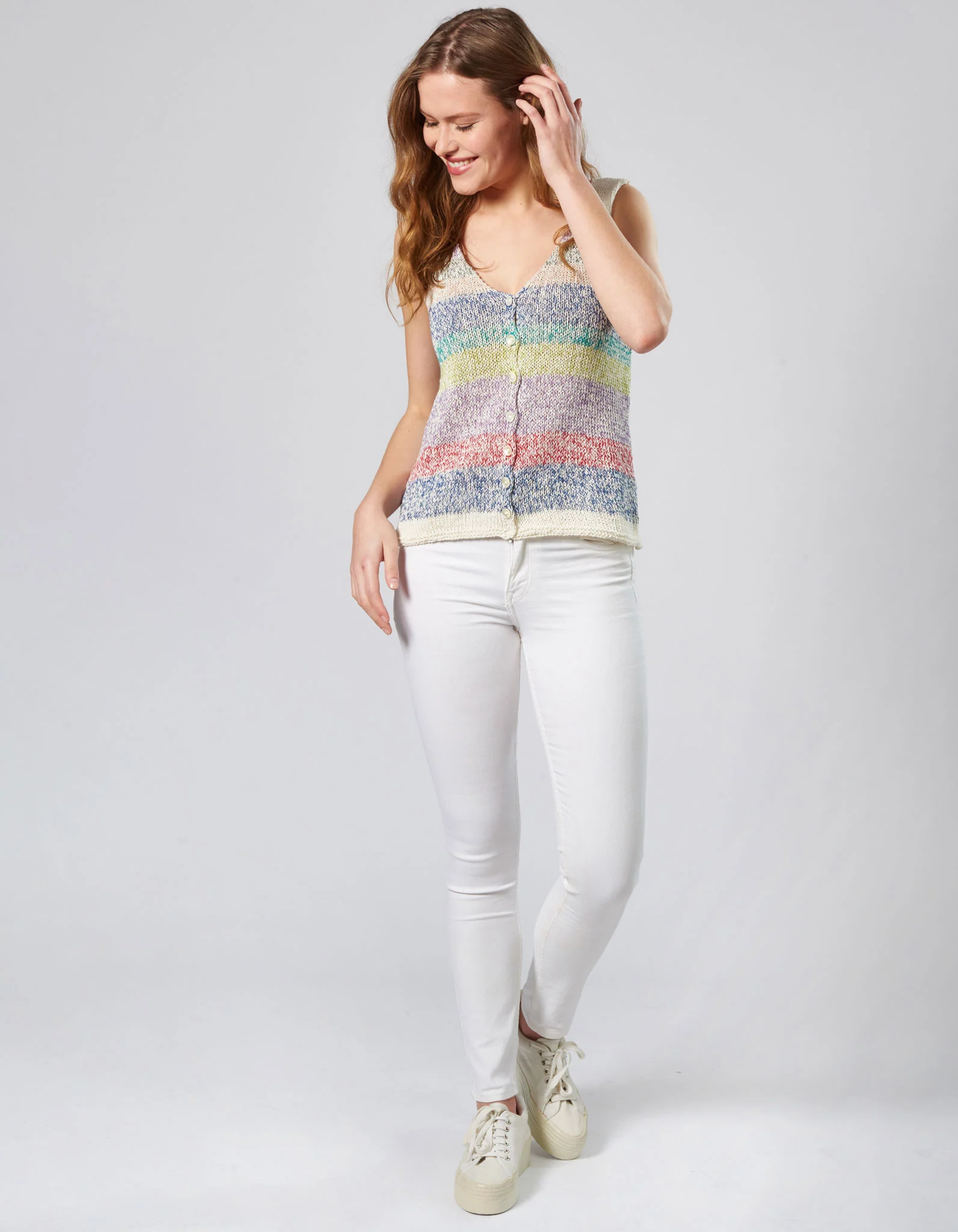 Handstrick Top Samantha aus reiner Bio-Baumwolle
