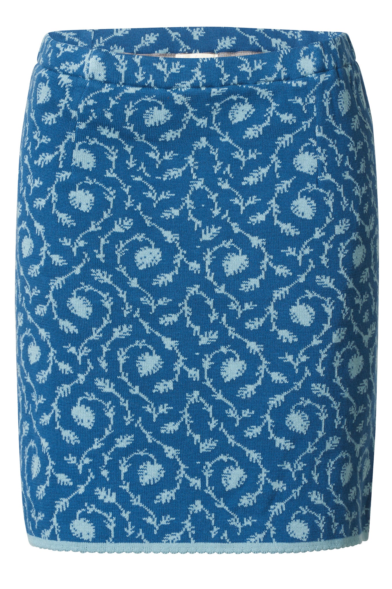 Jacquard-Rock aus reiner Bio-Baumwolle mit Rankenmuster