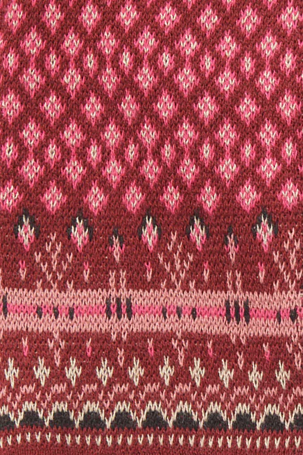 Jacquard-Strickjacke aus Bio-Baumwolle mit dekorativen Bordüren