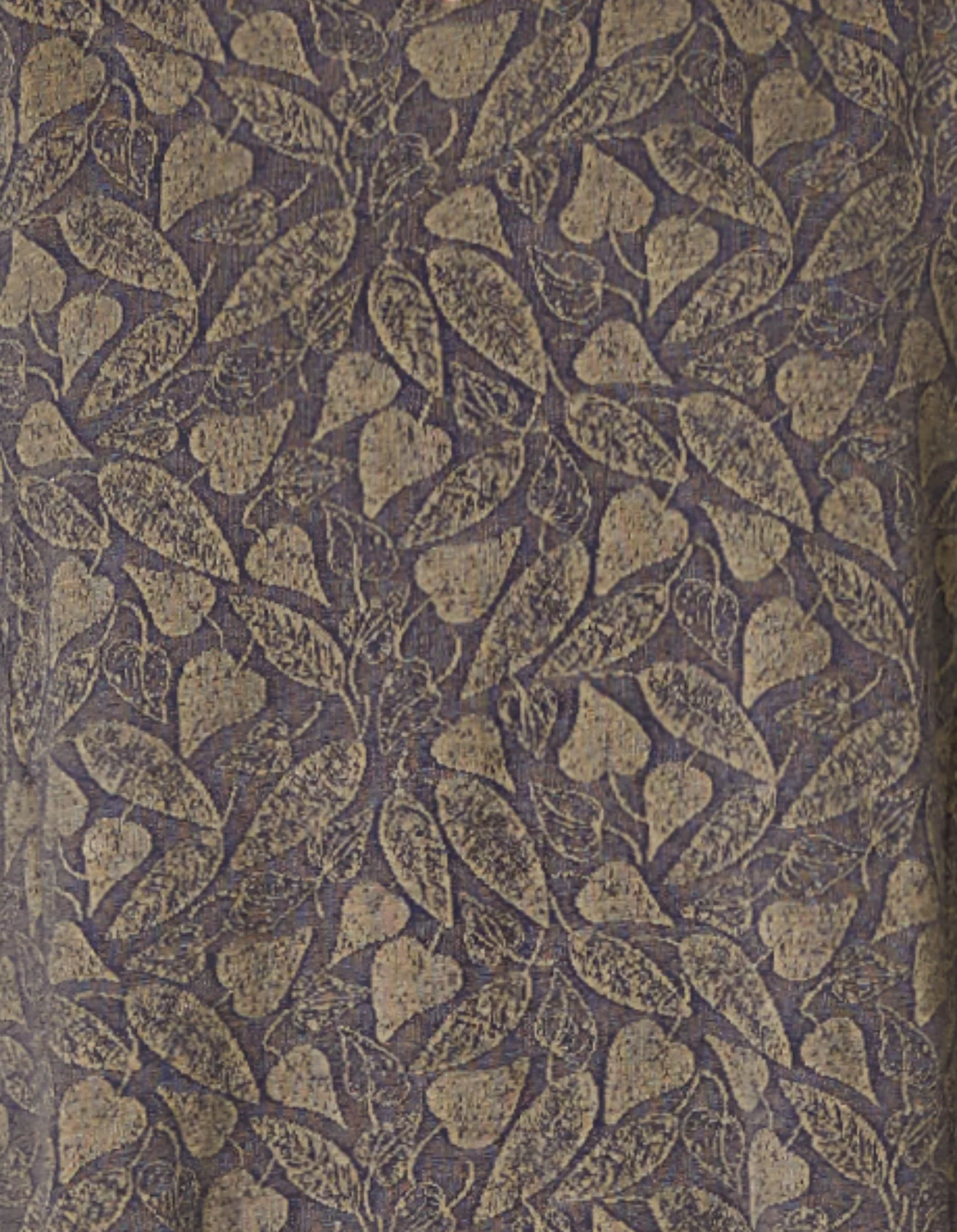 Midikleid aus Bio-Baumwollmischung mit Blattmuster