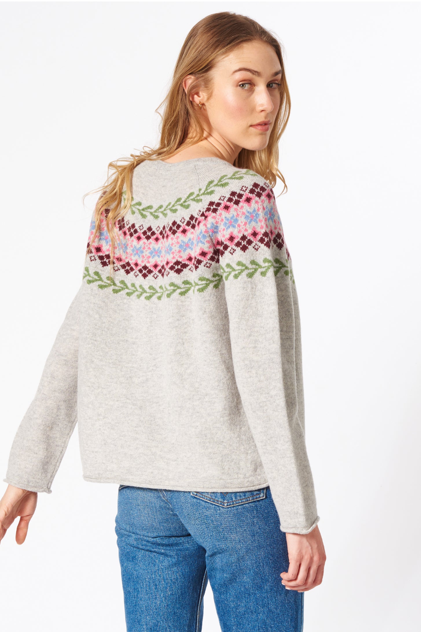 Fair Isle Cardigan aus reiner Schurwolle