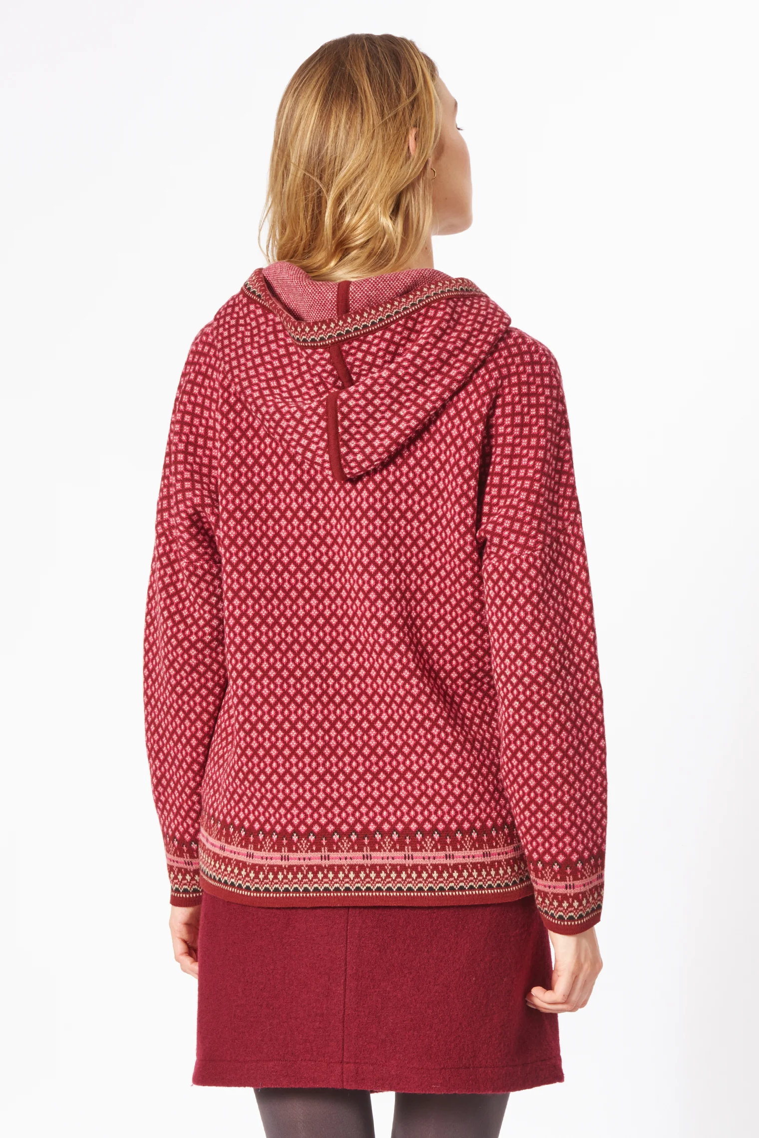Jacquard-Kapuzenpullover aus 100% Bio-Baumwolle (GOTS zertifiziert)