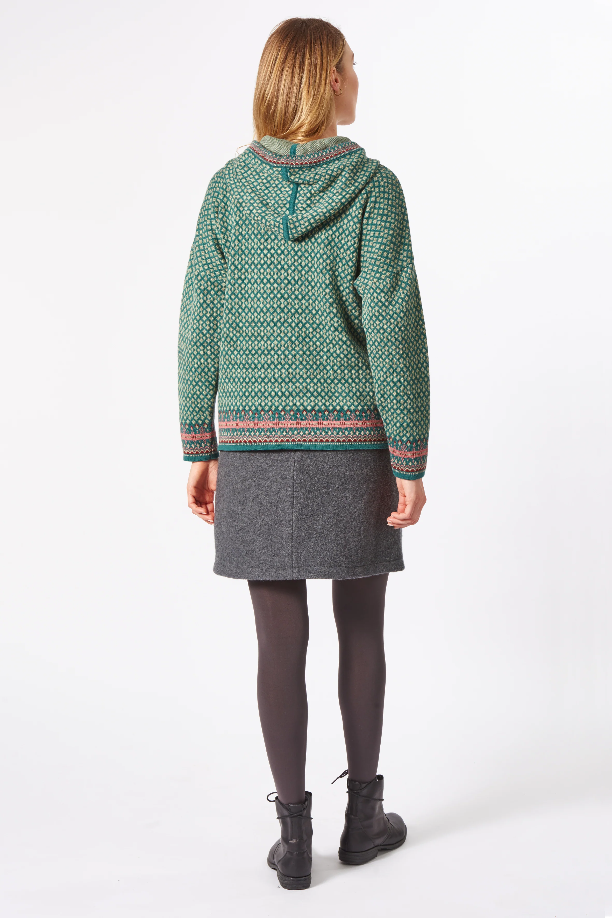 Jacquard-Kapuzenpullover aus 100% Bio-Baumwolle (GOTS zertifiziert)