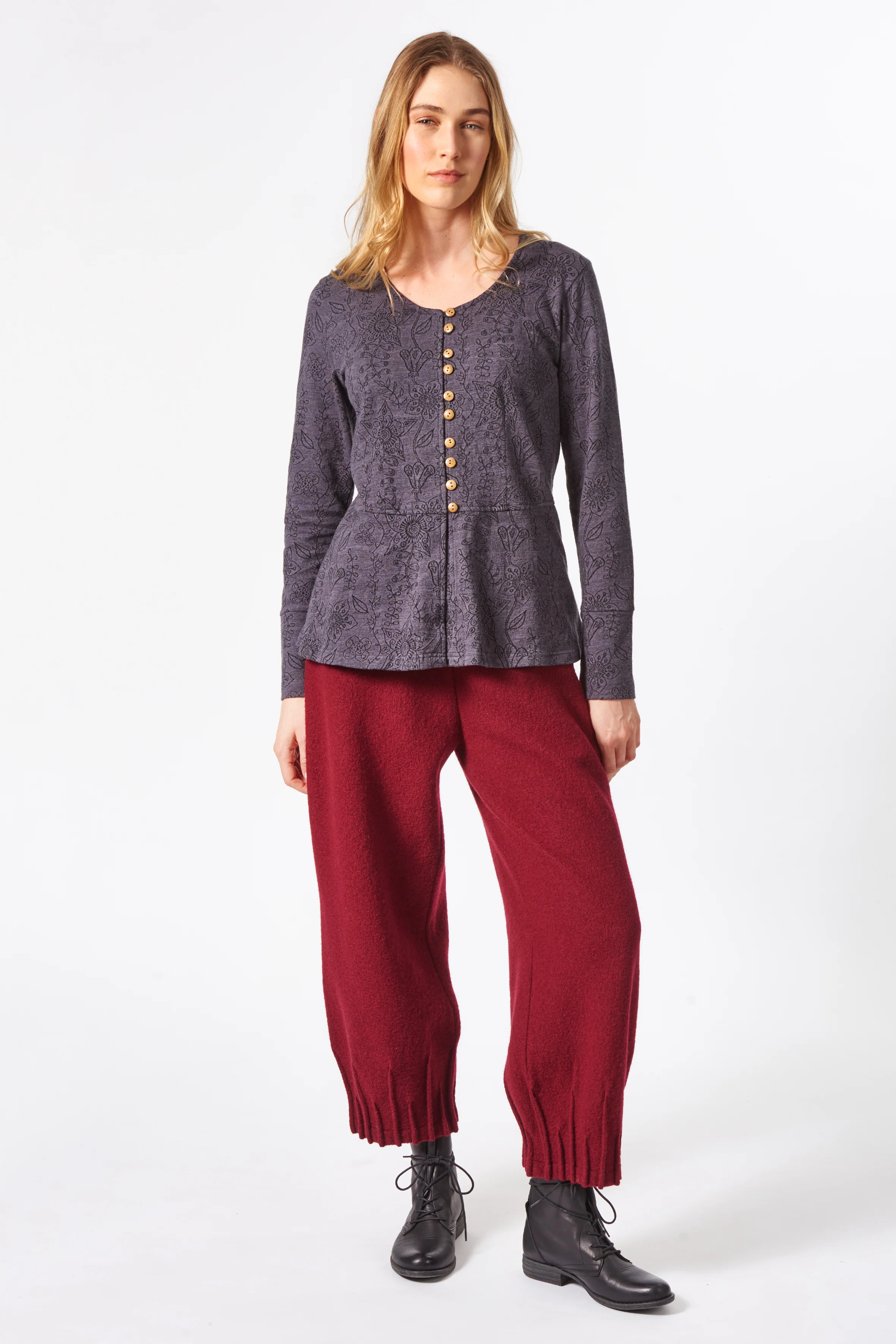 Jersey-Jacquard-Jacke aus Bio-Baumwolle in Schwarz