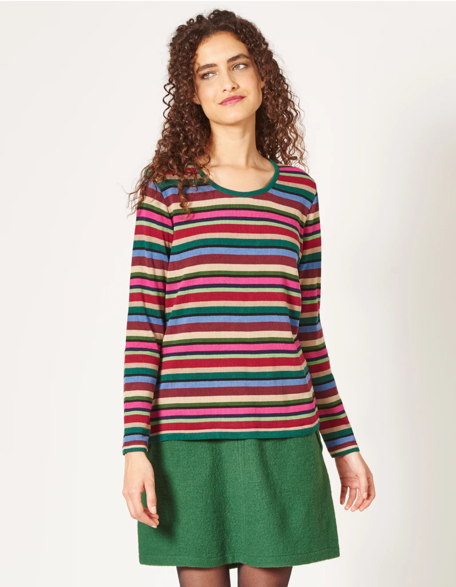 Gestreifter Sweater Bibi aus Bio-Baumwolle