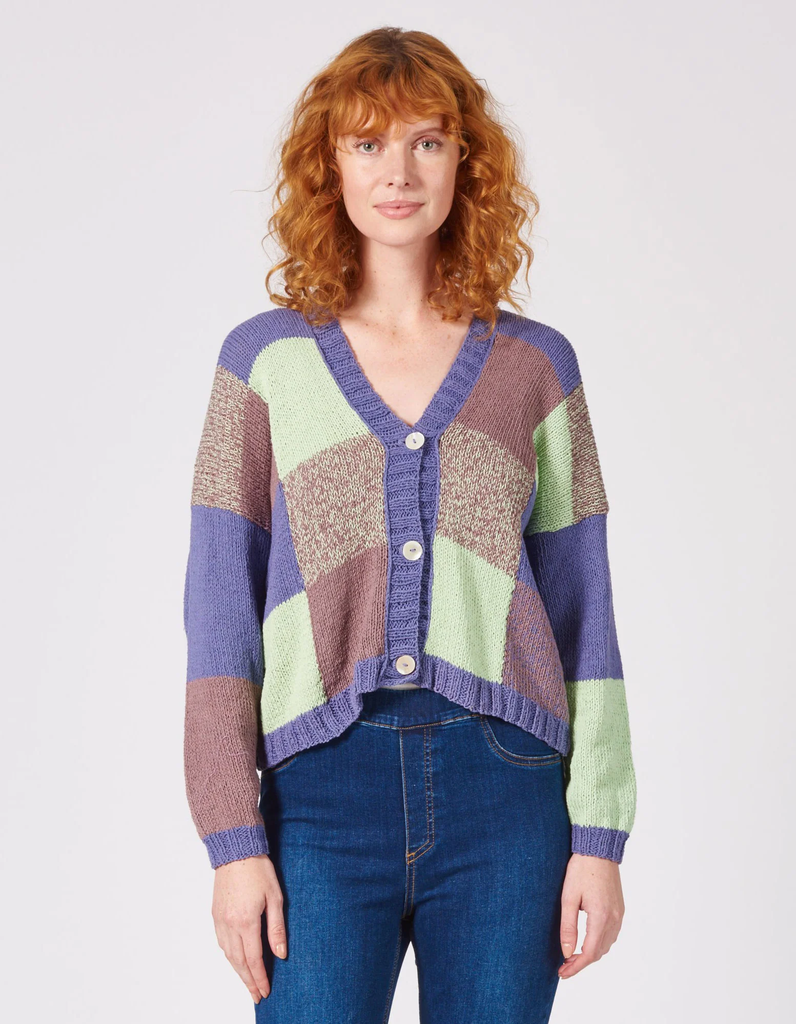 Handstrick Cardigan aus reiner Bio-Baumwolle