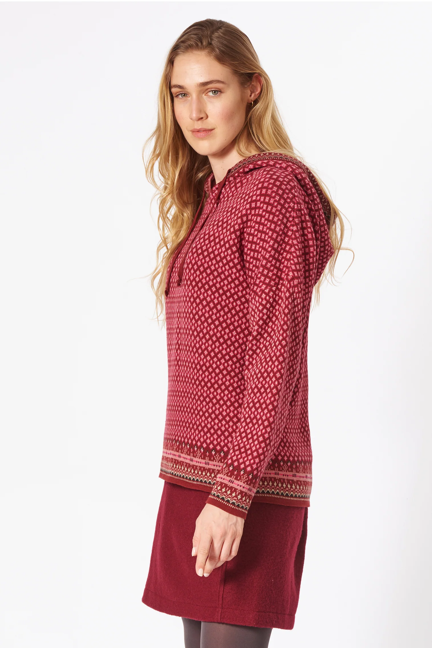 Jacquard-Kapuzenpullover aus 100% Bio-Baumwolle (GOTS zertifiziert)