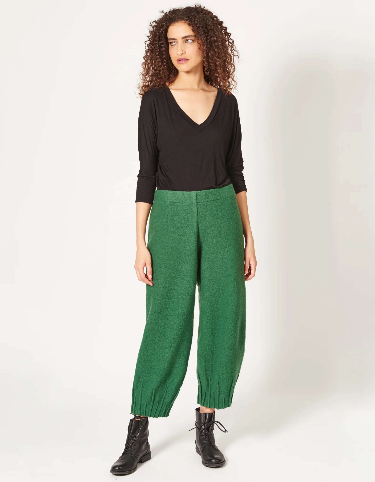 Hose aus gewalkter Wolle Olga