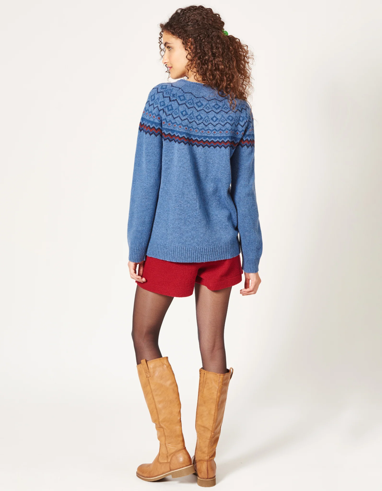 Norweger Pullover mit Rundhalsausschnitt aus Lambswool