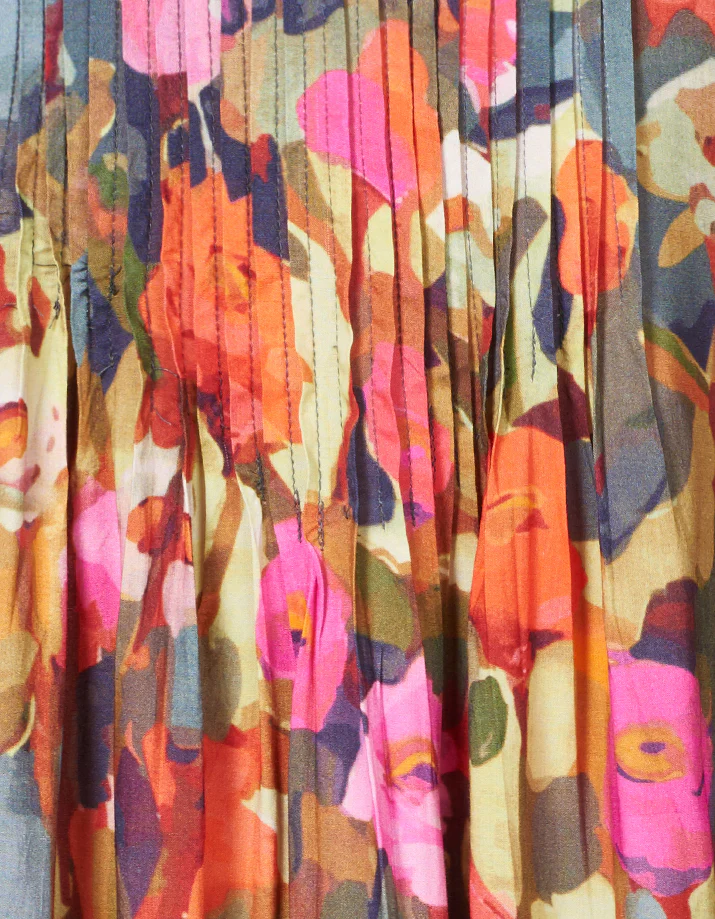 Tunika Ilka poppy mit abstraktem Blumenprint