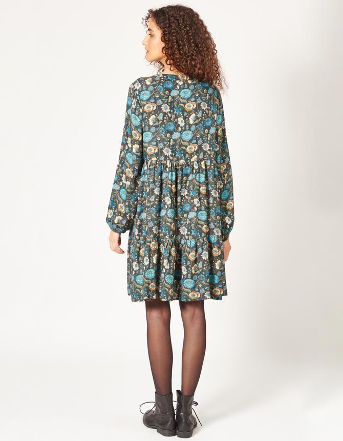 Kleid aus Viskose Romilly marigold blau