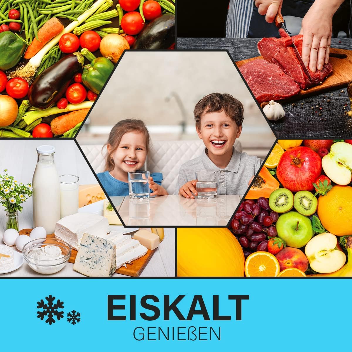 Bomann Réfrigérateur 133L blanc VS2195-1-blanc, Capacité nette : 133 litres, Éclairage intérieur à DEL, Contrôle de la température en continu, 3 clayettes en verre