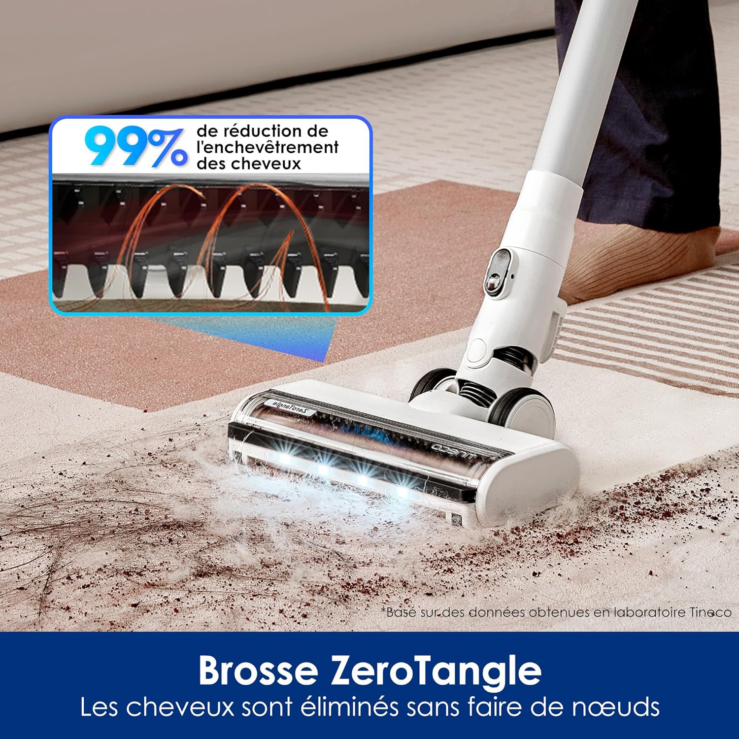 Tineco Floor One Stretch S6 Aspirateur Eau et Poussière Laveur de Sols, Conception Plate à 180°, Hauteur compacte de 13 cm, Auto-Nettoyage Flashdry à 70℃ en 5 Min, Nettoyage des Bords sur Trois Faces