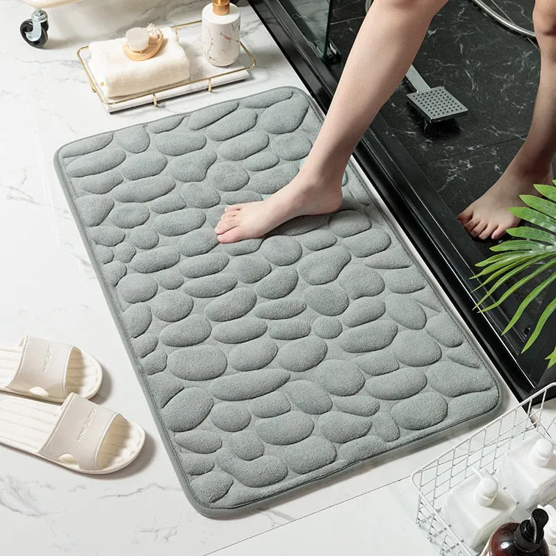 Tapis De Bain Galets À Mémoire De Forme