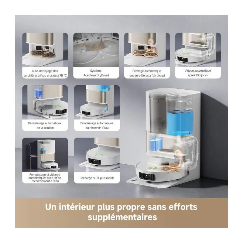 L50 Pro Ultra - Robot Aspirateur Laveur Avec Vidage Automatique Et Nettoyage Automatique Des Serpillieres - 19 500 Pa Dreame