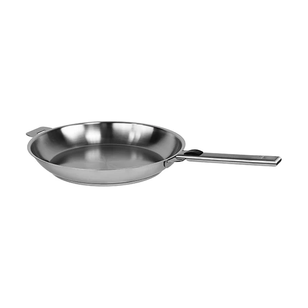 Lots de 3 poêles inox Strate 20, 24, 28 cm et 1 manche amovible  Cristel