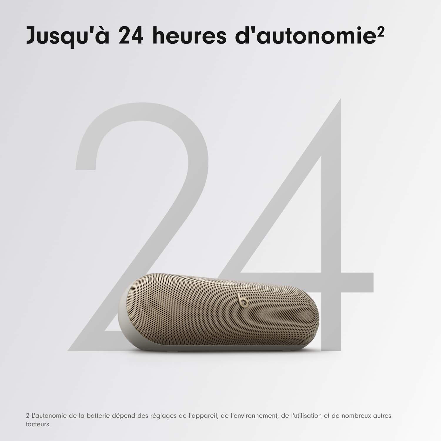 Beats Pill – Enceinte sans Fil Bluetooth et Recharge Mobile Via USB-C – Jusqu'à 24 Heures d'autonomie, résistance à l'eau (IP67), compatibilité Apple et Android, Microphone intégré – Champagne