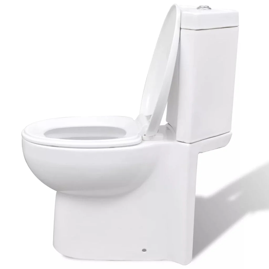 Toilette d'angle céramique cuvette toilette abattant WC blanc 02_0003559