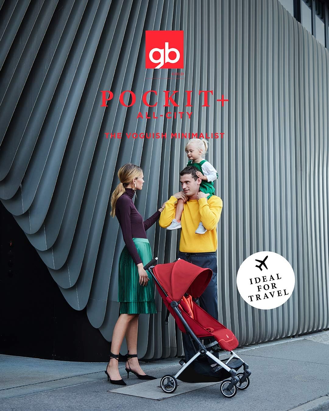 gb Gold Poussette Pockit+ All Terrain, Ultra-compacte, De 6 mois jusqu'à 22 kg (4 ans env.), Velvet Black