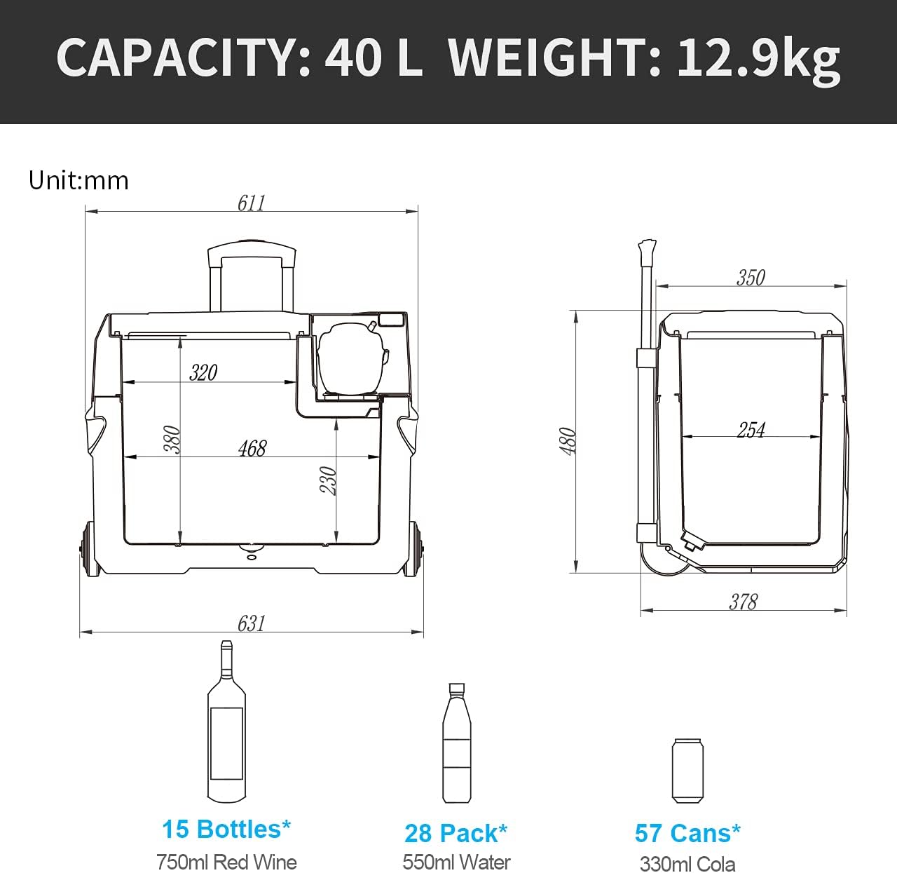 Alpicool CX30 30L Réfrigérateur de Voiture portable congélateur et réfrigérateur, Glaciere lectrique à Compression pour Maison, dortoir, Camping