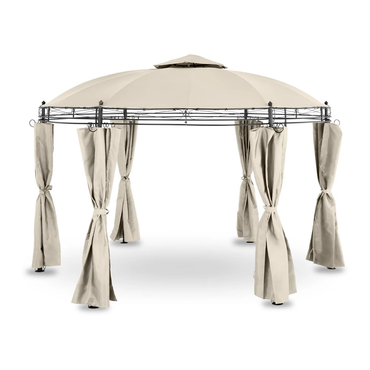 Pergola pavillon barnum tonnelle tente abri gazebo de jardin terrasse 3,5 m - 180 g/m beige  14_0000285