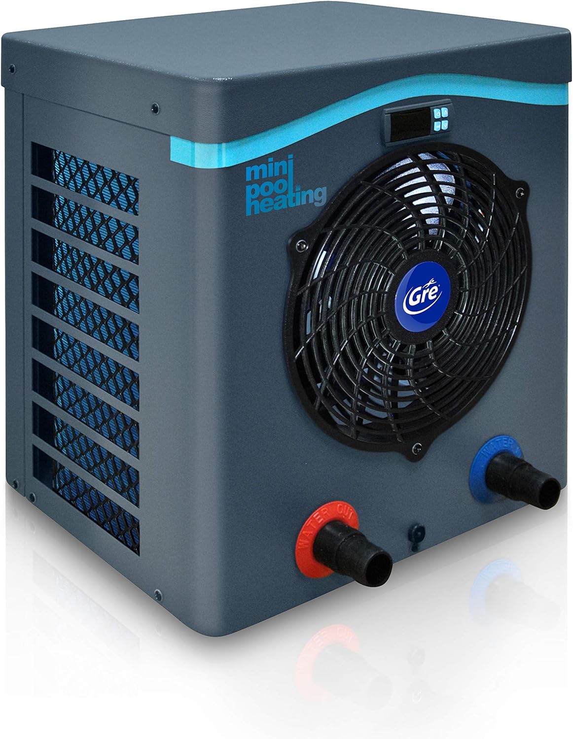 Gre HPM40 HPM40-Mini Pompe à Chaleur pour Piscine Hors Sol jusqu'à 40 m3, Noir