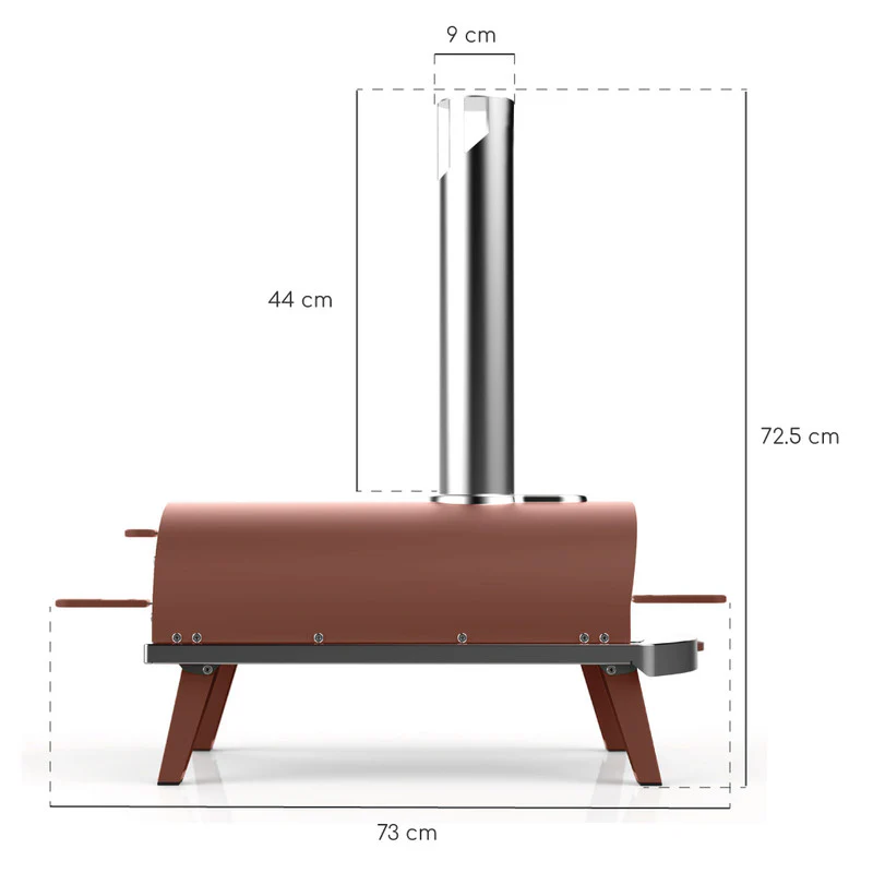 Four à Pizza PIANA à pellets Terracotta Ziipa