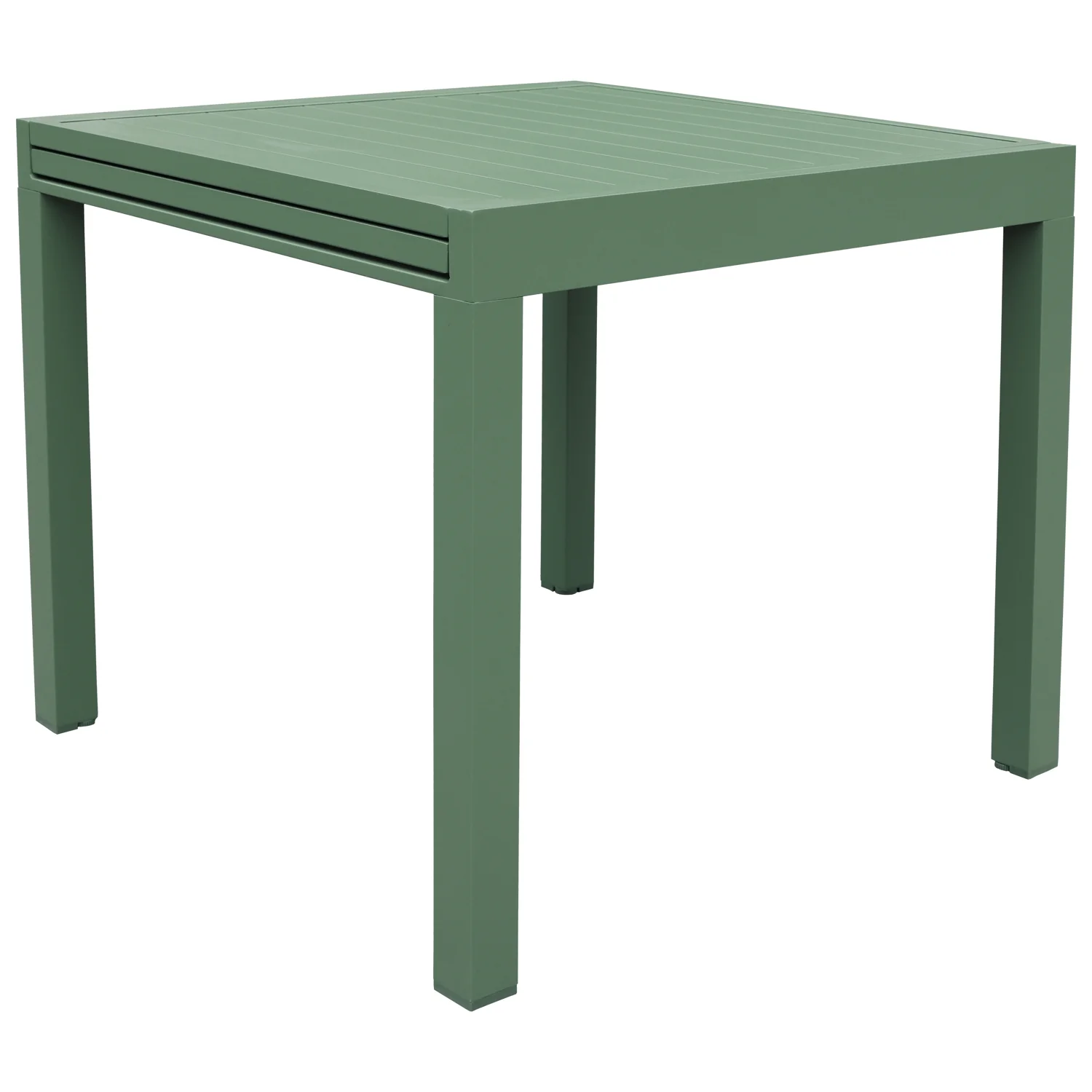 Salon de jardin VENEZIA extensible 90/180 en textilène vert sauge 8 places - aluminium vert sauge Happy Garden