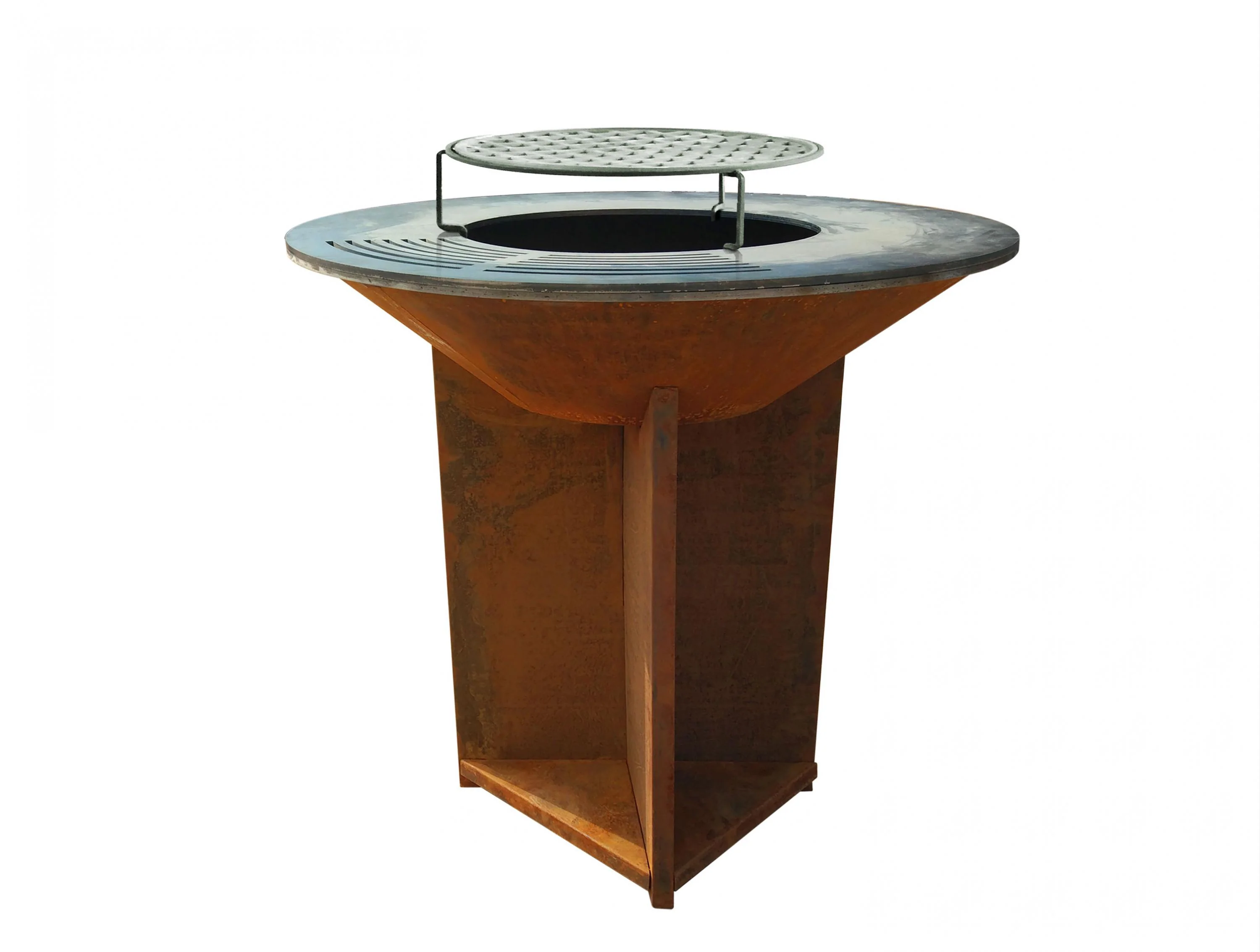 Grand barbecue avec plaque d'acier de 100 cm