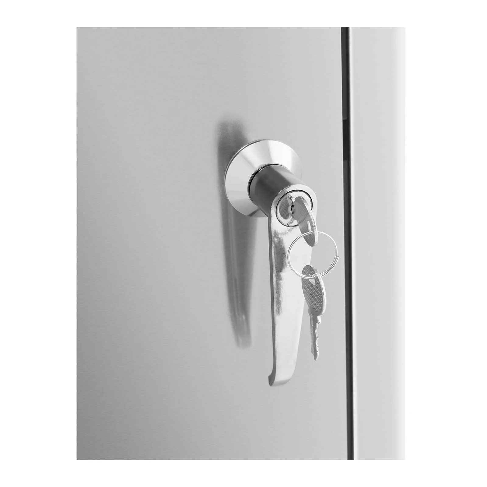 Range-poubelle cache-poubelle simple abri extérieur (240litres, fentes d'aération diagonales, inox, verrouillable, couvercle avec ressort à gaz) 14_0006043