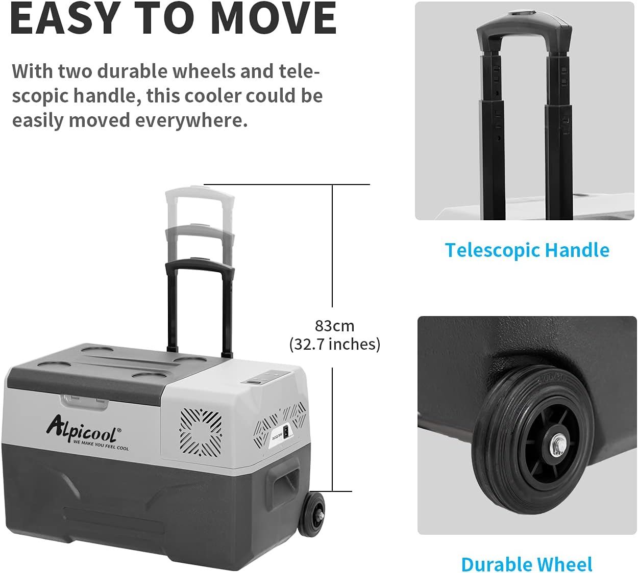 Alpicool CX30 30L Réfrigérateur de Voiture portable congélateur et réfrigérateur, Glaciere lectrique à Compression pour Maison, dortoir, Camping