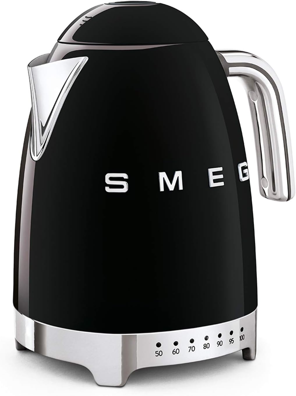 Smeg, Bouilloire à Température Variable KLF04BLEU 1,7 L, Plusieurs Température, Filtre Anticalcaire Lavable, Arrêt Automatique de Sécurité, Indicateur de Niveau d'Eau, Range Câble, 2400W, Noir