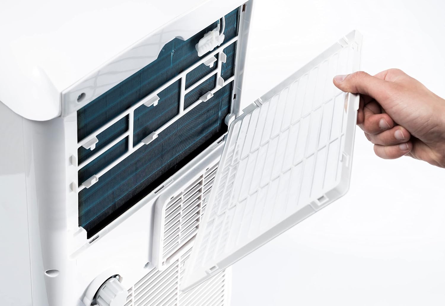 Olimpia Splendid-02265 Dolceclima Compact 8X- Climatiseur portable 3-en-1 : Refroidissement, ventilation, déshumidification, 8 000 Btu/H, 2.1 Kw, Gaz R290, blanc-pour les pièces jusqu'à 60m³