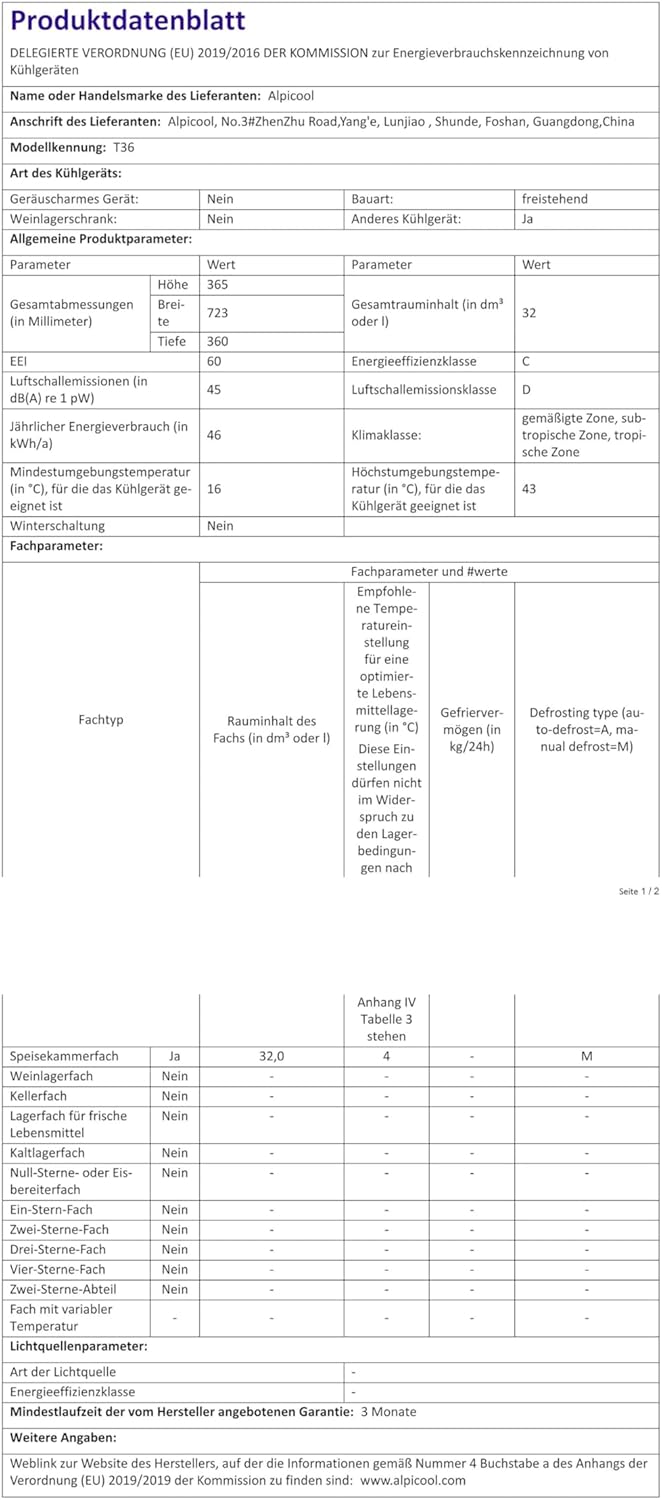 Alpicool CX30 30L Réfrigérateur de Voiture portable congélateur et réfrigérateur, Glaciere lectrique à Compression pour Maison, dortoir, Camping