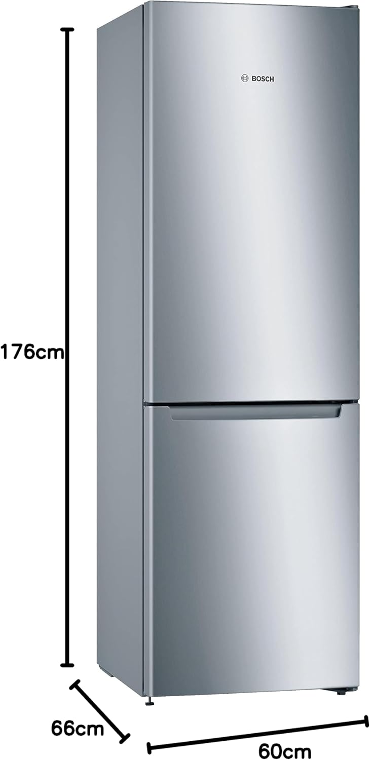 Bosch KGV33VWEAS, Série 4, Réfrigérateur congélateur, Pose libre, 176 x 60 cm, 195 L / 94 L, Blanc