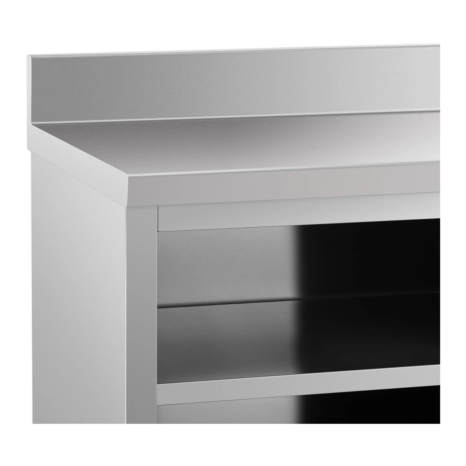 Meuble bas inox 150 x 60 x 85 cm dosseret capacité de 600 kg acier inoxydable 14_0002480