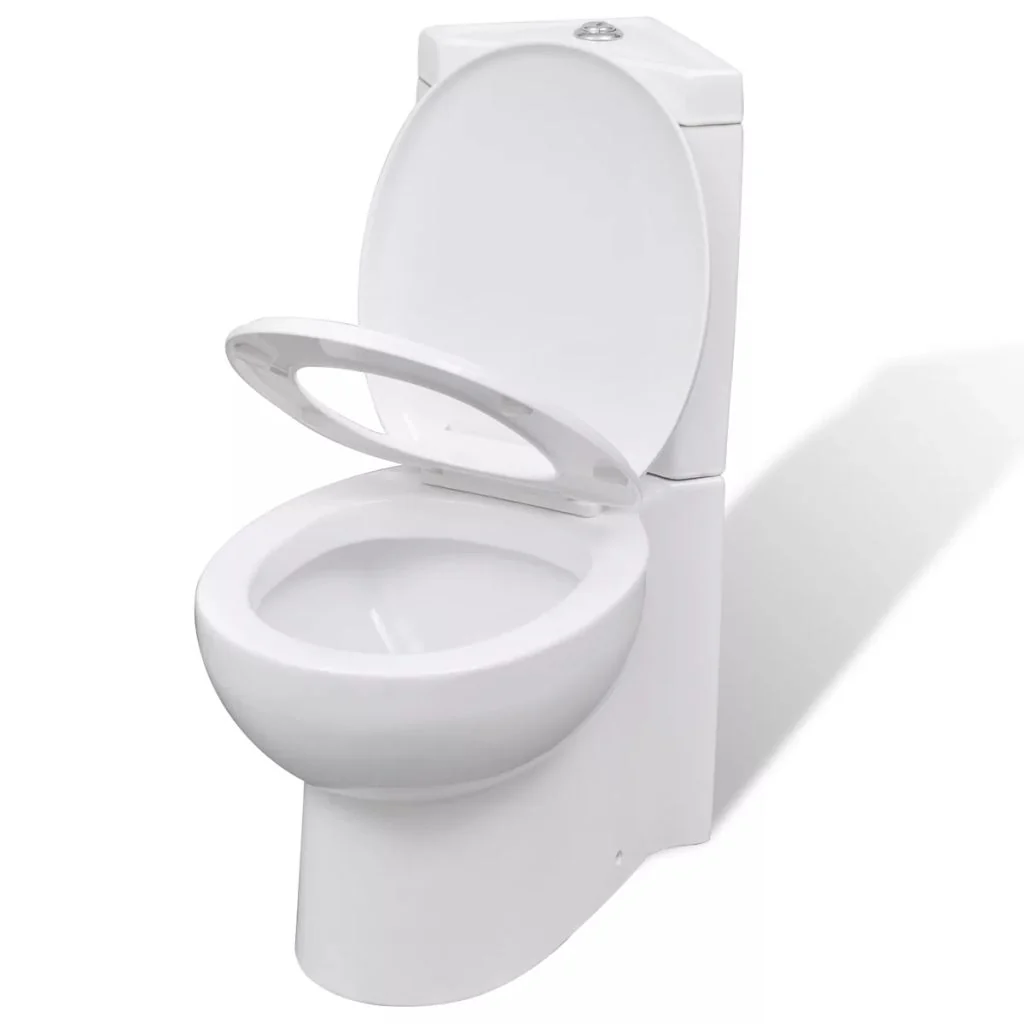 Toilette d'angle céramique cuvette toilette abattant WC blanc 02_0003559