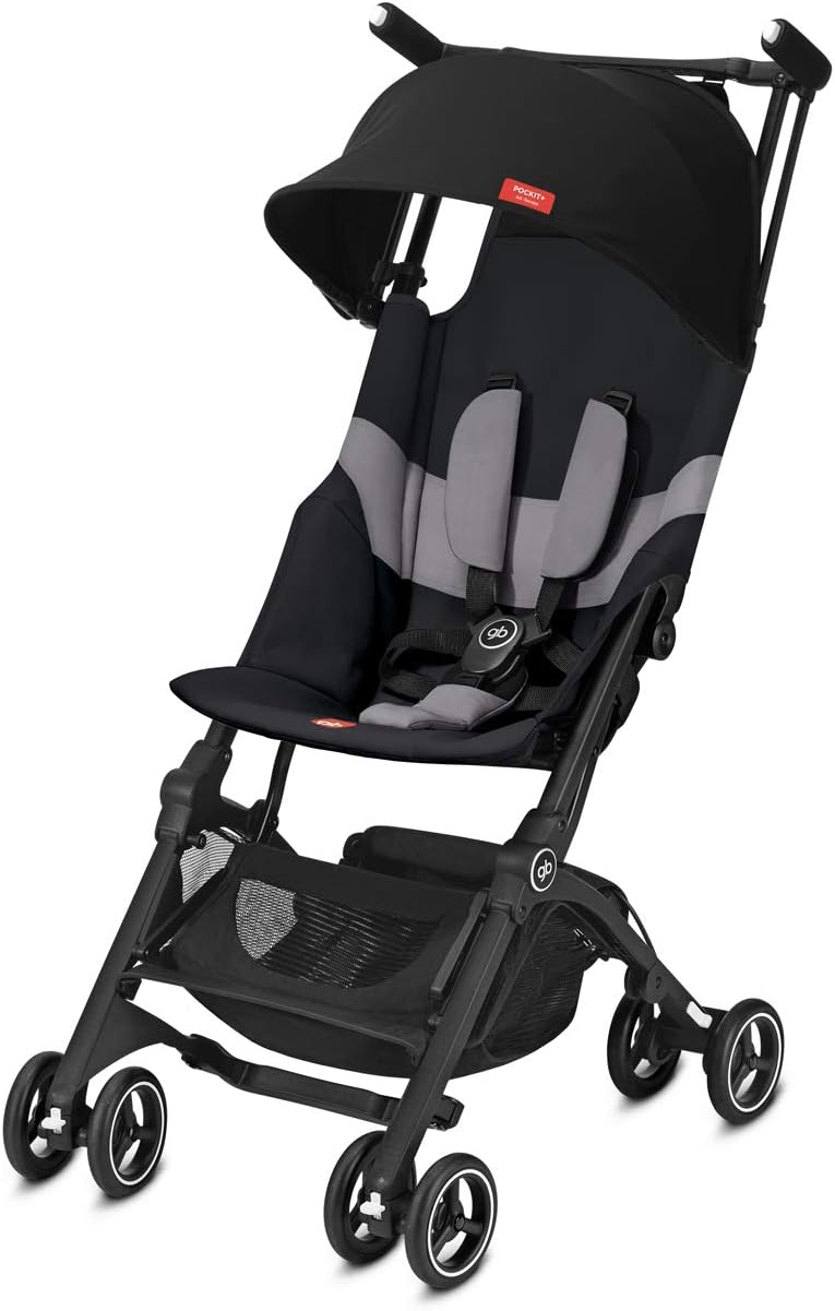 gb Gold Poussette Pockit+ All Terrain, Ultra-compacte, De 6 mois jusqu'à 22 kg (4 ans env.), Velvet Black