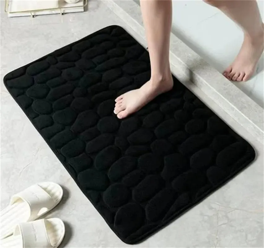 Tapis De Bain Galets À Mémoire De Forme