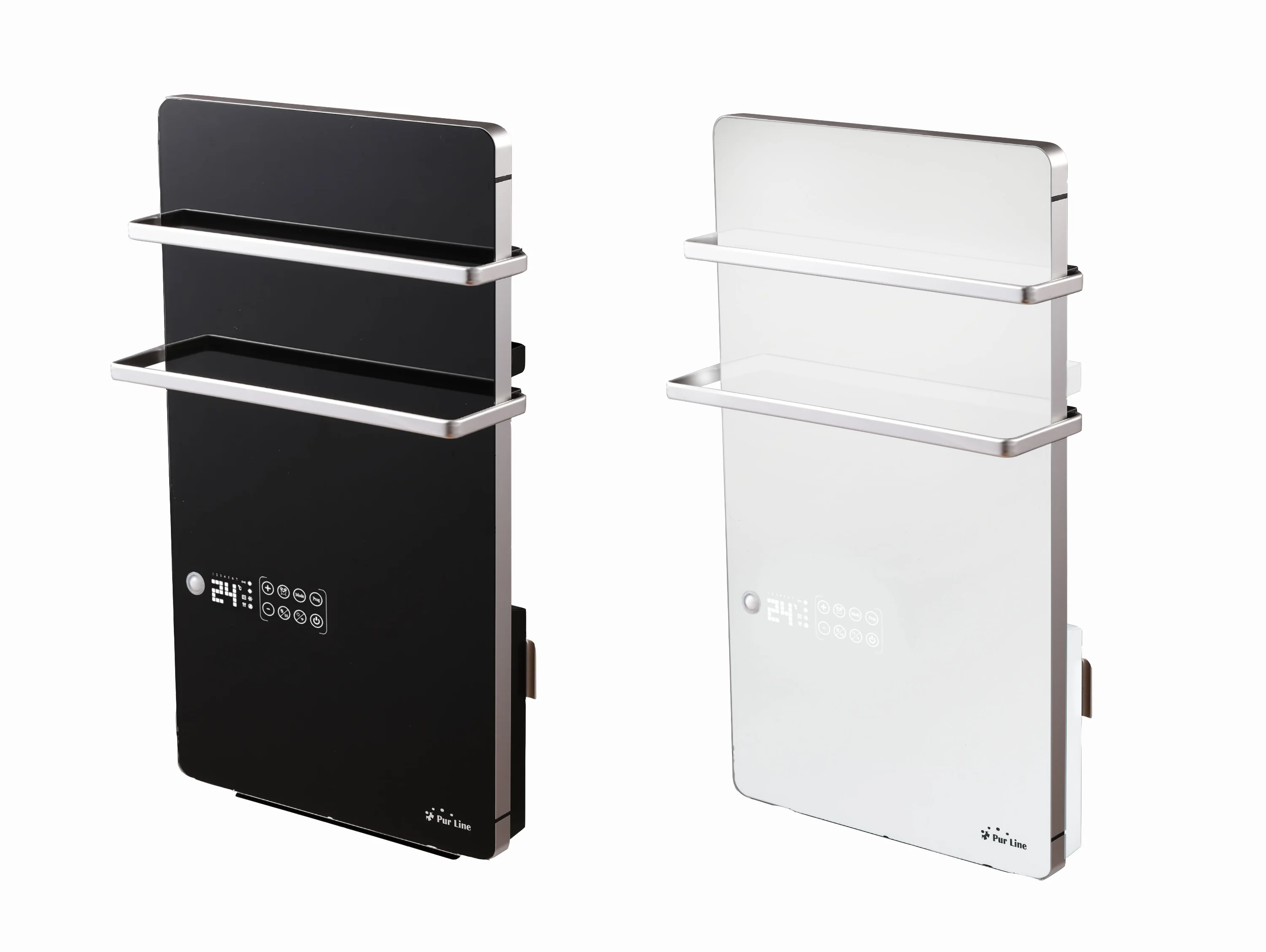 Porte-serviettes numérique 2000W noir avec contrle WIFI