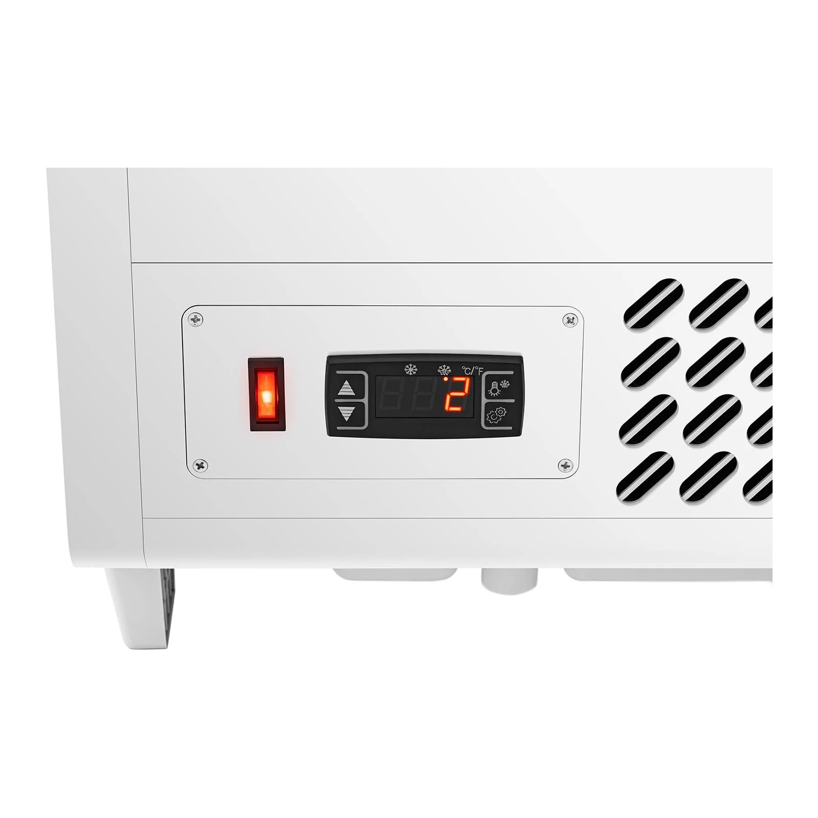 Vitrine réfrigérée 100 litres 3 niveaux plastique verre trempé blanc 14_0005387